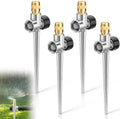 Tioncy 4 Pack Metal Lawn Sprinklers with Adjustable Brass Nozzle, Silver by Tioncy