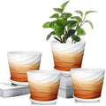 5 Inch Ceramic Plant Pot(5.5 in Diameter, 4 Pack) by YUFDA