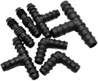 2~30PCS PE Pipe Barb Connectors Tee Elbow Repair End Plug Garden Water Drip Irrigation Connector Joints 16mm 20mm 25mm(Elbow,25MM_20 PIECES) - Image 5