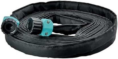 Flat Soaker Hose 50 ft, For Drip Irrigation, Extendable Non-Corrosive and Heavy Duty Couplings, Saves Water, For Raised Beds, Gardens and Vegetable areas, 700002 by New England Garden Tools by NewEnglandGardenTools