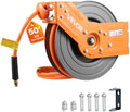 VEVOR Retractable Air Hose Reel, 3/8 Inch x 50 FT Hybrid Air Hose Max 300PSI, Auto Rewind Air-Compressor Hoses Reel with 5 ft Lead in, 180° Swivel Ceiling/Wall Mount for Garage Workshops by VEVOR