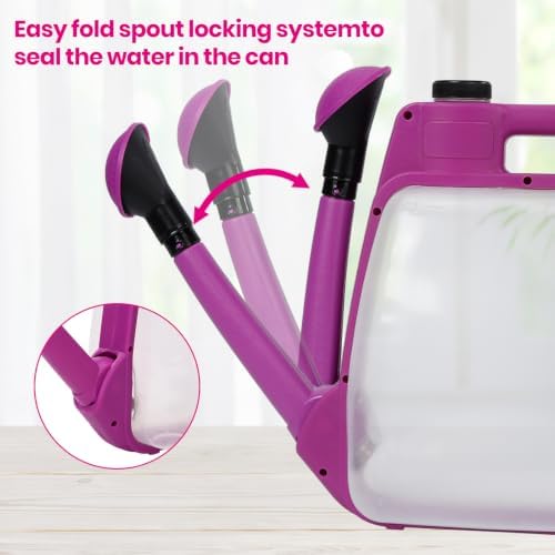 1.59 Gallon Purple Clear Plastic Foldable Garden Watering Can - Image 4