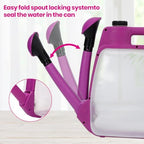 1.59 Gallon Purple Clear Plastic Foldable Garden Watering Can - Image 4