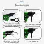 TsoLay Agricultural Turbine Vortex Rod Water Sprayer, 2" Farm Lawn Irrigation Spray Gun with Replacement Nozzle, 360° Large-Area Watering Spray & 40-100 Meters Water Range, for Agriculture Irrigation - Image 4