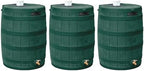 Good Ideas Rain Wizard Water Storage High Quality Collection Barrel with Brass Spigot, Safety Screen, and 50 Gallon Capacity, Green (3 Pack) by GoodIdeas