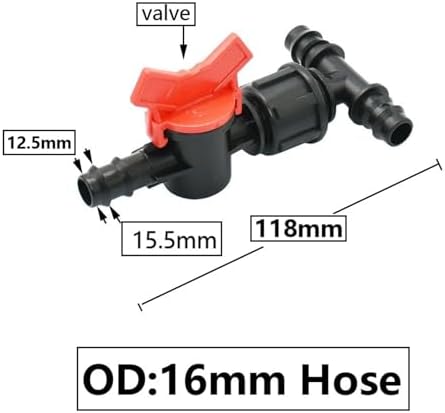 16/20/25mm Garden Hose Splitter Tee Reducer Barb Connector Tap Valve 1/2 3/4 1" 3-way Water Tube Fitting Drip Irrigation System(D) - Image 3
