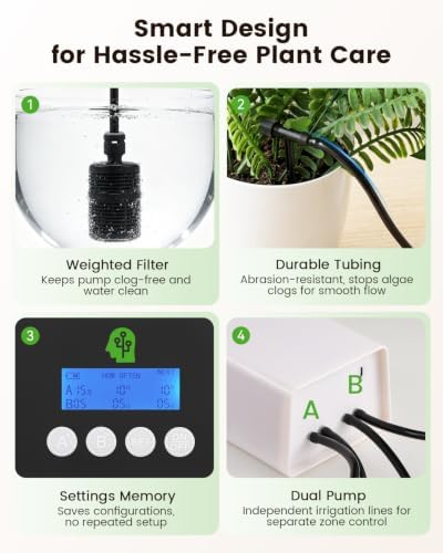 BAOSHISHAN 2 Zone Indoor Plant Watering System for 30 Potted Plants - Image 6