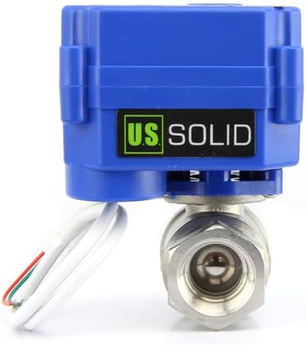 U.S. Solid Motorized Ball Valve- 1/2" NSF Certified 304SS Ball Valve with Full Port, 9-24V AC/DC and 2 Wire Auto Return Setup (Pack of 12) - Image 3