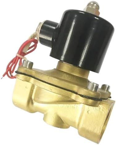 2 way 2w Brass Air gas water solenoid copper valve 3/8 1/2 inch 220V AC Normally close 2W160-10 2W160-15 Wire lead type valve(3/8",AC220V) by Unknown
