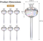 6 Pcs Plant Watering Globes, Glass Self-Watering Globes, Guava-Shaped, Automatic Irrigation Bulbs for Indoor Outdoor Potted Plants - Image 6