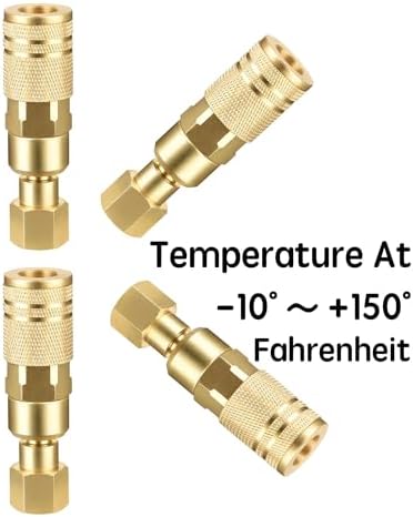 RayMagic Upgraded 1/4'' NPT Air Hose Fittings, 1/4 Inch Brass Female 360° Swivel Coupler, Quick Connector M Style Air Coupler,1/4 Inch Air Fittings For Air Compressor Accessories 8-Pack - Image 4