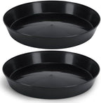 18 Inch (16.3 Inch Base) Case of 2 Plant Saucer, Black by AustinPlanter