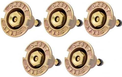 5-Pack Orbit 54070 Brass Pop-Up Flush Head Sprinkler with Full Pattern Spray Nozzle by Orbit