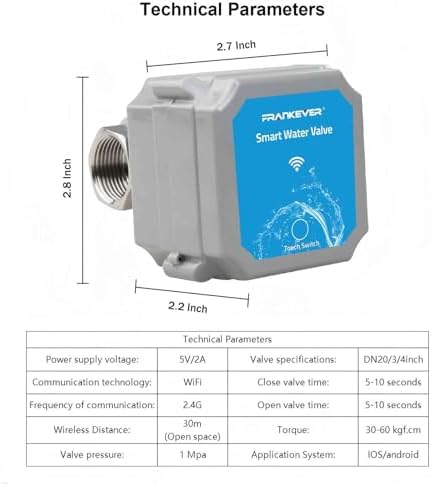 DN20 Smart Water Valve 3/4 Inch Smart Water Shutoff Valve Management System - Image 2