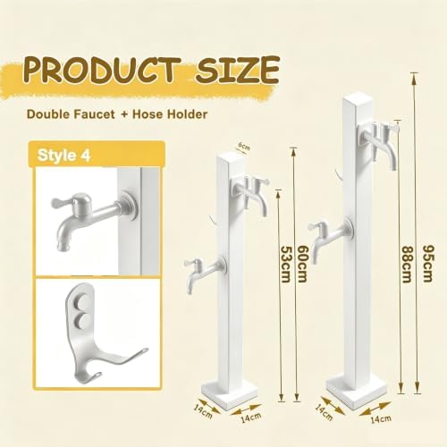 Stainless Steel Water Dispenser Column Water Tap Antifreeze Hose Faucet - Image 2