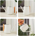 Xmas Small Indoor Watering Can 900ml Iron with Wooden Handle - Image 7