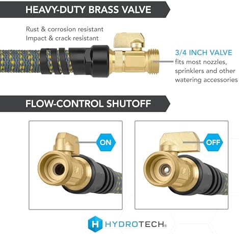HydroTech 100 ft Expandable Burst-Proof Garden Hose, 5/8 in Diameter - Image 4