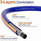 garden hose 50 ft x 5/8Inch, Hybrid Rubber 50 ft water hose, Durable, Anti-UV, Sturdy, No-Leakage, Lightweight, Flexible, Heavy Duty garden hoses with Swivel Handle - Image 3