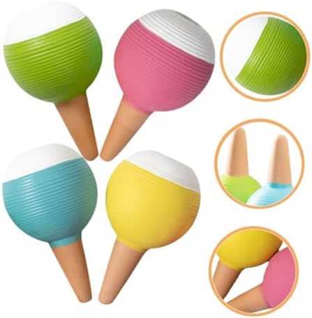 NUOBESTY 4pcs Self Watering Globes for Plants Bonsai Red Soil Globe Stakes - Image 6