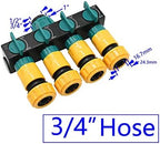 Utility Connector Adapter Hose Connector Adapter Female 1/2" 3/4" 1" Turn 1/2 3/4 Hose 4 Way Garden Faucet Hose Manifold 16Mm 20Mm Shunt Four-Outlet Irrigation Valve/Yellow - Image 5