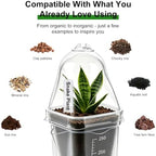 12 Pcs Self Watering Pots with Humidity Dome for Indoor Plants - Small Clear Propagation Cups, Plastic Tissue Culture Acclimation Kit for African Violet, Succulent, Alocasia, Hoya（Pink） - Image 5