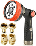 RainPoint Spray Nozzle & Quick Connect Kit | Zinc-Brass 8-Mode Water-Saving Combo by RainPoint