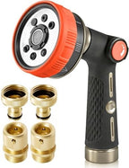 RainPoint Spray Nozzle & Quick Connect Kit | Zinc-Brass 8-Mode Water-Saving Combo by RainPoint