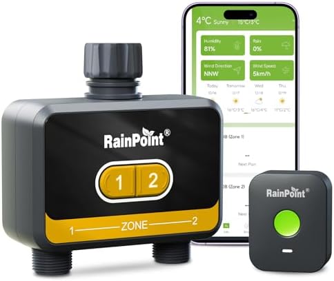 RainPoint WiFi Water Timer for Garden Hose,Yellow by RainPoint