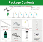 Misting System for Plants Outdoor, Atomizing Misters Kit with Brass Nozzles for Backyard/Flower Bed/Factories, Adjustable Mister Sprinkler System Set - Image 2