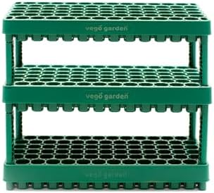Vego garden 10" x 20" 76 Cells Seed Starter Tray Stackable Seedling Starting Germination Trays for Plants Planting Vegetables Herbs Flowers, 3 Sets by Unknown