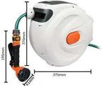 10m/20m Automatic Retractable Hose Reel, Wall Mounted Hose Reel, with 6-Mode Water Spray Gun, 180° Swivel, for Car Washing, Yard Cleaning & Pet Bathing - Image 5