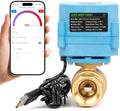 U.S. Solid WiFi Smart Motorized Ball Valve 3/4 inch NPT for Water Control & Irrigation, 2 Way Brass Electric Valve, USB Powered, LED Status Indicator, Flow Direction Window, Remote On/Off Control by USSolid