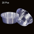 MECCANIXITY Plant Pot Saucer 12 Inch Plastic Round Flower Drip Tray for Indoor Outdoor, Clear Pack of 20 - Image 3