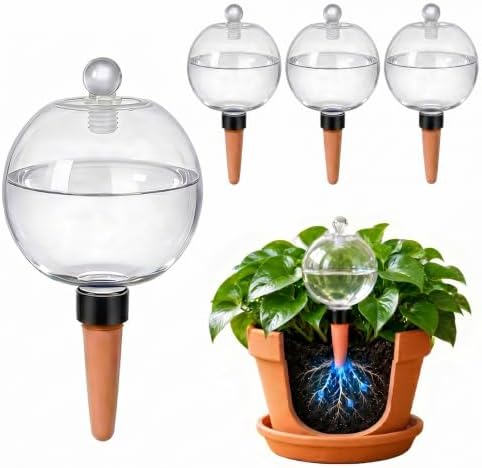 4 Pack 26 oz Extra Large Plant Self Watering Globes to 2 Weeks Watering by SHUOMENG