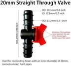 2Pcs Barbed Ball Valve in-Line Ball Valve Shut-Off Switch with Hose Barb Connector for Drip Irrigation Aquarium Garden Plastics(12mm 2pcs) - Image 7