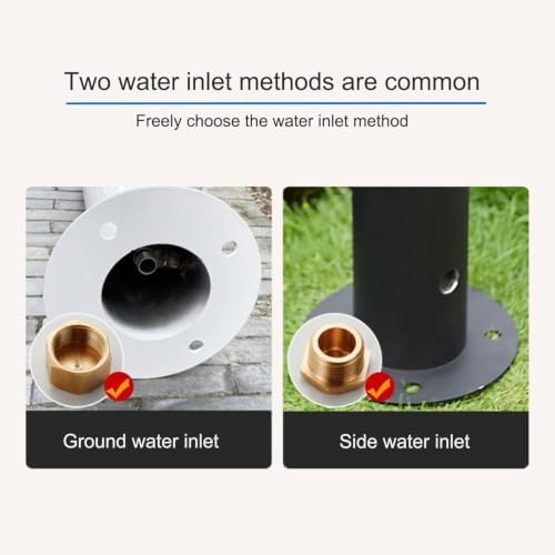 Outdoor Water Column with Faucet, Garden Water Faucet - Freestanding Hose Stand with Decorative Water Feature and Dispenser for Irrigation and Washing(86 * 5cm/33.9 * 2in) - Image 5