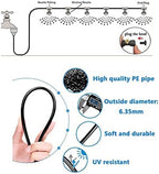 Misting Cooling System, Pre-Assembled Misting Kit, Misting Line + Brass Mist Nozzles + a Brass Adapter(3/4") Outdoor Mister for Patio Garden Greenhouse Trampoline Sprinkle ( Color : Black , Size : 18m - Image 4