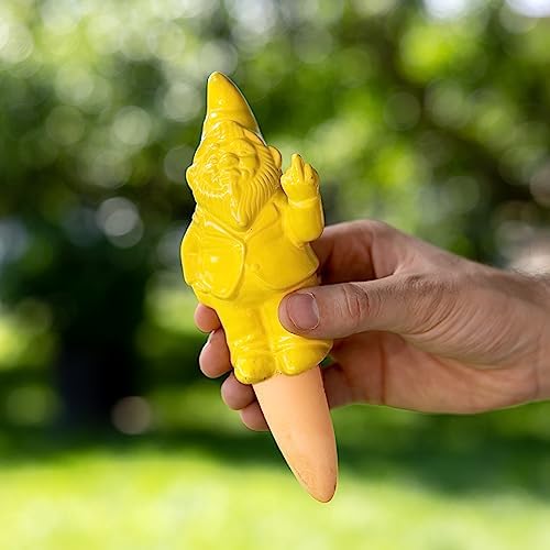 Fisura Original Self Watering Plant Pot - Automatic Watering Gnome Shape - Watering for Indoor Plants with 100ml Capacity - Material: Terracotta (Yellow) - Image 7
