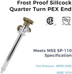 Himaweek 10-inch Anti-Siphon Frost Free Sillcock, Quater Turn 3/4-Inch Hose Bibb x 1/2-Inch PEX End,No Lead Brass Valve Frost Proof Outdoor Faucet Spigot - Image 6