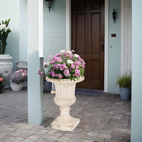 19.25' Garden Urn Planter, 19.25 Inch, Antique White - Image 2