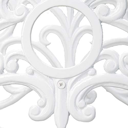 Relaxdays Antique Hose Holder, Cast Iron, Vintage Look, Wall-Mounted, HxWxD: 24 x 31.5 x 15 cm, Garden Hose Hanger, White, 10020617_49 - Image 7