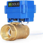 U.S. Solid 1" Motorized Ball Valve - 9-24V DC Brass Electric Valve, Normally Closed (N.C.), Standard Port, 5-WIRE Control with Open/Closed Signal Output - Image 2