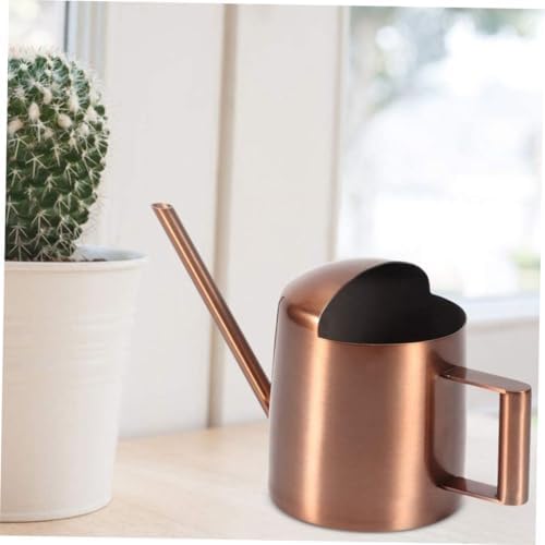 LIOOBO 2pcs Watering Can Indoor Plants Indoor Plant Accessories Water Pot for Plants Plant Water Plants Pitcher Water Can for Plants Watering Pots Light Brown Stainless Steel - Image 7