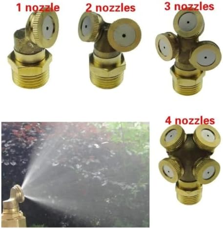 1Pc 1/2" Misting Nozzle Brass Atomizing Spray Fitting Nebulizer Hose Connector Water Sprinkler Adjustable Garden Lawn - Image 5