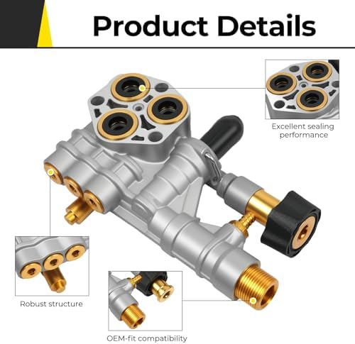 Pressure Washer Pump Manifold Compatible with Simpson Cleaning Manifold for 510020 and 520006 Axial Cam Pressure Washer Pumps Replace OE: 7108366 - Image 4