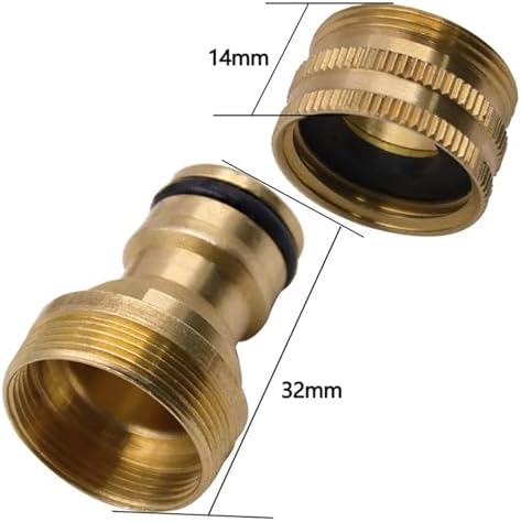 Expandable Garden Hose Repair Kit 3PCS Brass Water Hose Quick Connector 1/2" 3/4" Inch Thread Garden Irrigation Faucet Adapter(Out 6) - Image 3