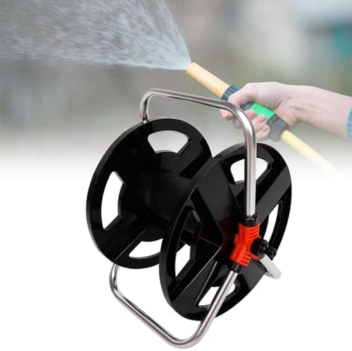 Hose Reel, 35 Meter Water Pipe Storage Rack Holder Freestanding Hose Winding Reel Cart for Outside Garden Patio Car Washing Watering - Image 6