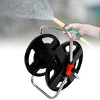 Hose Reel, 35 Meter Water Pipe Storage Rack Holder Freestanding Hose Winding Reel Cart for Outside Garden Patio Car Washing Watering - Image 6