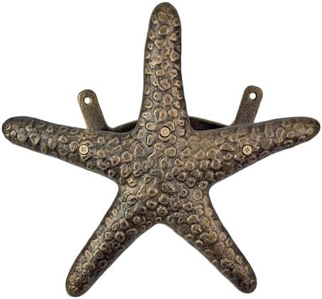 Zeckos Garden Hose Holder Starfish Bronze 12 Inch Cast Iron - Image 2