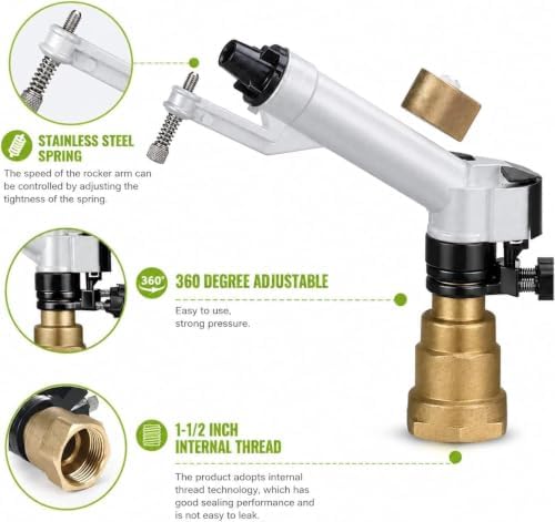 360 Adjustable Impact Sprinkler Rain Gun for Long-Range Irrigation - Image 4
